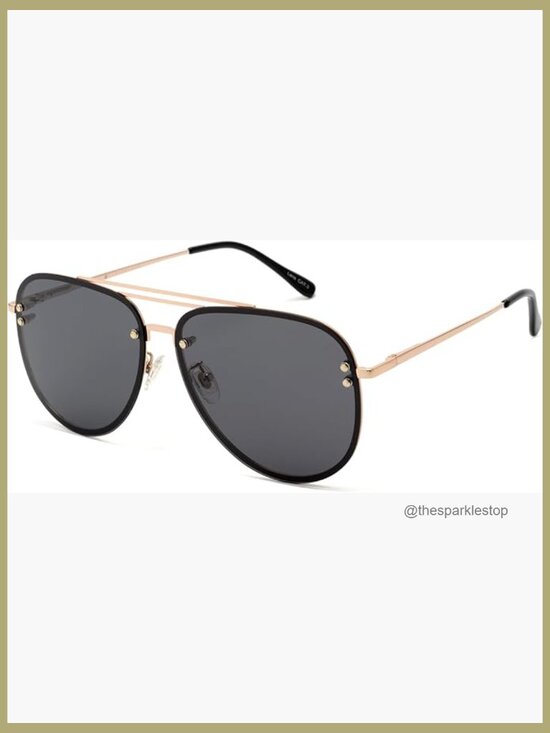 Oversized Aviator Sunglasses with Polarized Lenses and UV Protection main image 4